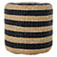 Interiors by Premier Stripe Seagrass Pouffe, Comfortable footrest seagrass pouffe,Easy to move woven stool, Versatile stool