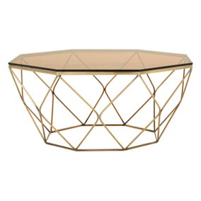 Interiors by Premier Stunning Brushed Bronze Tapered Coffee Table, Versatile Display Coffee Table, Practical Decorative Table
