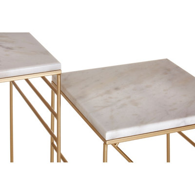Interiors By Premier Stunning Design Set Of 2 Square Side Tables, Elegant Side Tables For Livingroom, Functional Bedside Table