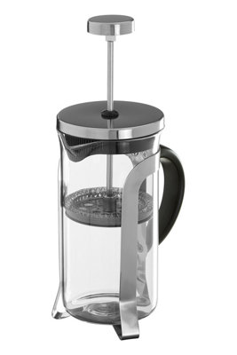 Interiors By Premier Stylish Design Silver Cafetiere 350Ml, Advanced Filtration Small Cafetiere, Comfortable Grip Coffee Cafetiere