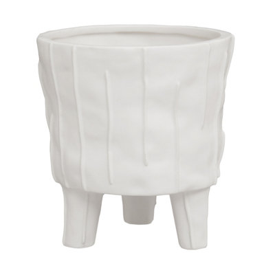 Interiors by Premier Stylish Design White Large Planter, Lightweight Large Garden Flower Pot, Versatile Planter For  Plants