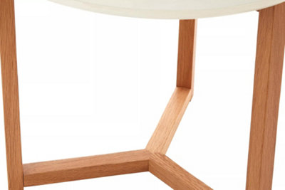 Interiors By Premier Stylish Set Of 3 Tables With White Tops, Nordic Design Small Lounge Tables, Versatile Small Table For Bedroom