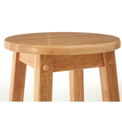 Interiors by Premier Sustainable Hevea Wood Tall Bar Stool, Wooden Bar ...