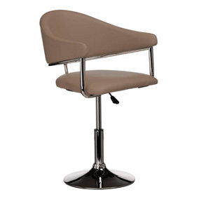 Interiors by Premier Tan Leather Effect Rush Bar Chair