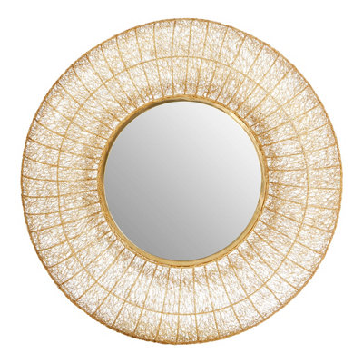 Interiors by Premier Templar Gold Finish Wall Mirror