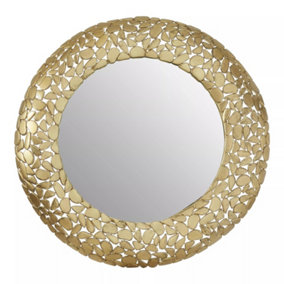 Interiors by Premier Templar Pebble Effect Round Wall Mirror