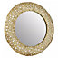 Interiors by Premier Templar Pebble Effect Round Wall Mirror