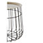Interiors by Premier Templar Silver / Black Wire Detail Side Table
