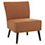 Interiors by Premier Terracotta Fabric Chair, Backrest Outdoor Chair, Space-Saving Office Chair, Easy to Clean Dining Chair