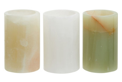 Interiors by Premier Three Onyx Tealight Holders,Candle Protection Tealight Holders, Easy to Clean Tealight