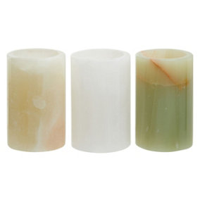 Interiors by Premier Three Onyx Tealight Holders,Candle Protection Tealight Holders, Easy to Clean Tealight