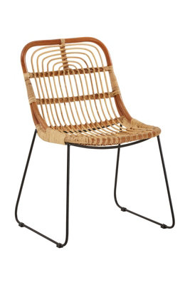 Interiors by Premier Tiger Chair, Breathable Rattan Dining Chair, Easy ...