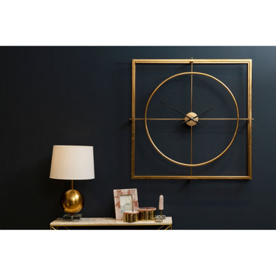 Interiors By Premier Unique Cross Hair Design Metal Wall Clock, Easy To Read Minimal Hands Big Clock On Wall, Kitchen Clock