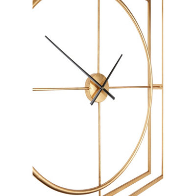 Interiors By Premier Unique Cross Hair Design Metal Wall Clock, Easy To Read Minimal Hands Big Clock On Wall, Kitchen Clock