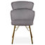 Interiors by Premier Veneto Grey Velvet Chair