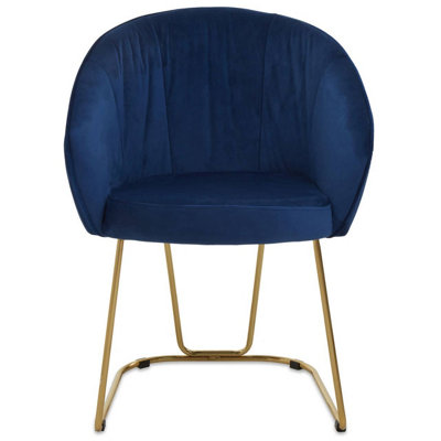 Interiors by Premier Veneto Midnight Velvet Dinner Chair