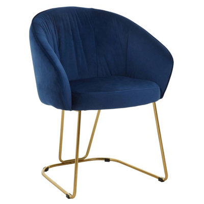 Interiors by Premier Veneto Midnight Velvet Dinner Chair