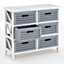 Interiors by Premier Vermont 6 Grey Drawers Unit