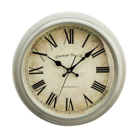 Interiors by Premier Vermont Grey Plastic Wall Clock