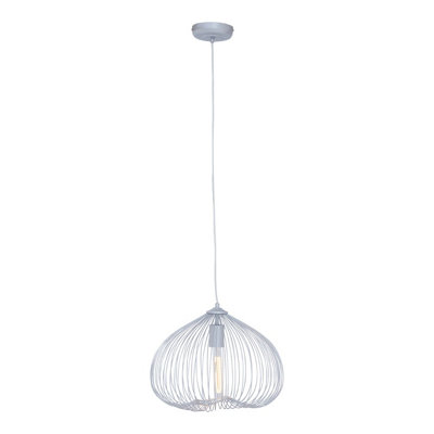 Interiors By Premier Versatile 1 Bulb Silver Finish Pendant Light, Effortlessly Maintained Down Light Wall, Sturdy Ceiling Light
