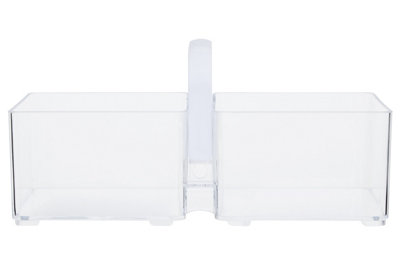 Interiors By Premier Versatile Clear Plastic Kitchen Organiser With Handle, Integrated Handle Storage Boxes, Versatile Boxes