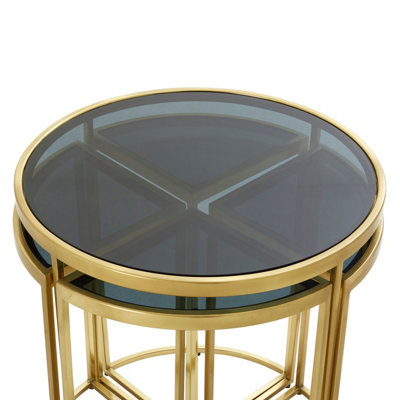 Interiors by Premier Versatile Design Nesting Tables, Elegant Round Top Nesting Tables, Sturdy And Durable Modern Nesting Table