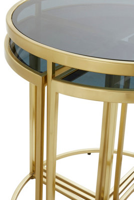 Interiors by Premier Versatile Design Nesting Tables, Elegant Round Top Nesting Tables, Sturdy And Durable Modern Nesting Table