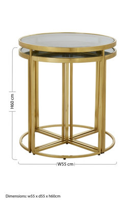 Interiors by Premier Versatile Design Nesting Tables, Elegant Round Top Nesting Tables, Sturdy And Durable Modern Nesting Table