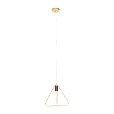 Interiors By Premier Versatile Gold Triangular Pendant Light, Lightweight And Durable Pendant Light, Contemporary Ceiling Light