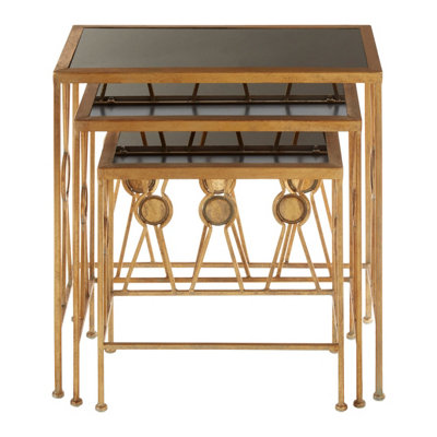 Interiors By Premier Versatile Set Of 3 Cross Design Nesting Tables ...