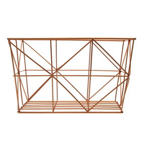 Interiors by Premier Vertex Copper Finish Tapered Wire Basket