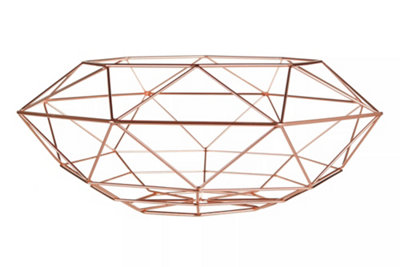 Interiors by Premier Vertex Copper Finish Wide Fruit Basket