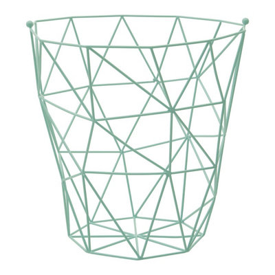 Interiors by Premier Vertex Green Finish Storage Basket