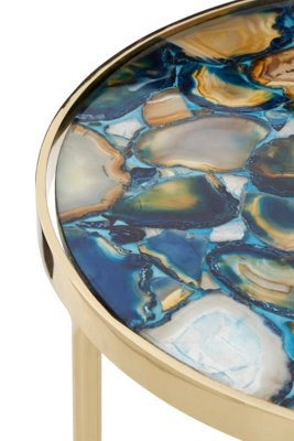 Interiors by Premier Vita Blue Agate Table
