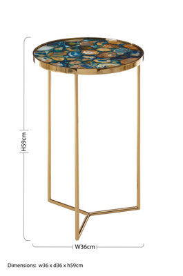 Interiors by Premier Vita Blue Agate Table