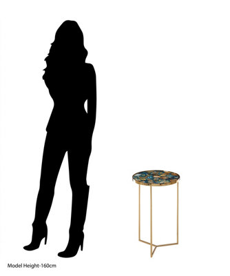 Interiors by Premier Vita Blue Agate Table