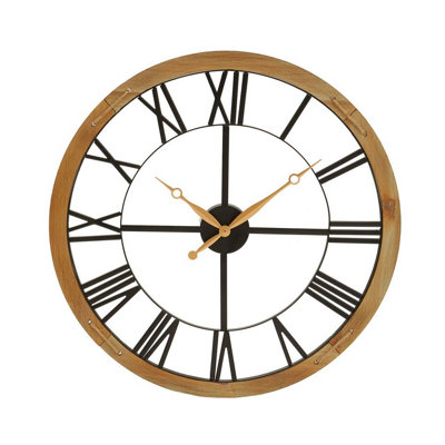 Interiors by Premier Vitus Black Metal Wall Clock