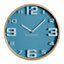 Interiors by Premier Vitus Blue Wood Large Numbers Wall Clock