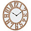Interiors by Premier Vitus Carved Wood Wall Clock