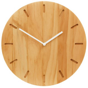 Interiors by Premier Vitus Natural Wood Effect Wall Clock