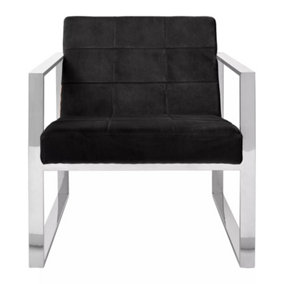 Interiors by Premier Vogue Black Velvet Cocktail Chair