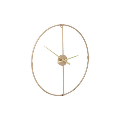 Interiors by Premier Wall Clock With Gold Finish Metal Open Frame