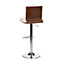 Interiors by Premier Walnut and White Bar Chair with Square Back,Footrest Living Bar Chair