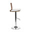 Interiors by Premier Walnut and White Bar Chair with Square Back,Footrest Living Bar Chair