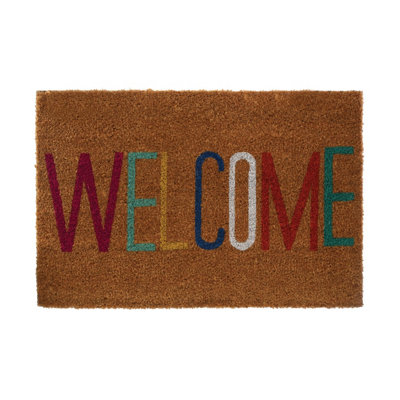 Interiors by Premier Welcome Multicolour Coir Doormat