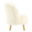 Interiors by Premier White Faux Fur Chair, Backrest Indoor Accent Chair, Easy to Clean Small Lounge Chair