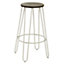 Interiors by Premier White Finish Metal Bar Stool, Hairpin Stool for Kitchen Counter, Versatile Breakfast Stool for Home