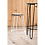 Interiors by Premier White Finish Metal Bar Stool, Hairpin Stool for Kitchen Counter, Versatile Breakfast Stool for Home