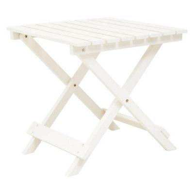 Interiors by Premier White Folding Table Small Folding Table, Easy to Clean Wooden Folding Table, Space-saver Fold-out Table