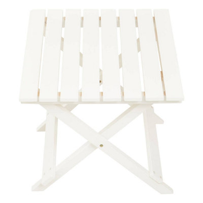 Interiors by Premier White Folding Table Small Folding Table, Easy to Clean Wooden Folding Table, Space-saver Fold-out Table